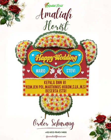 Papan Bunga Pernikahan Gandong